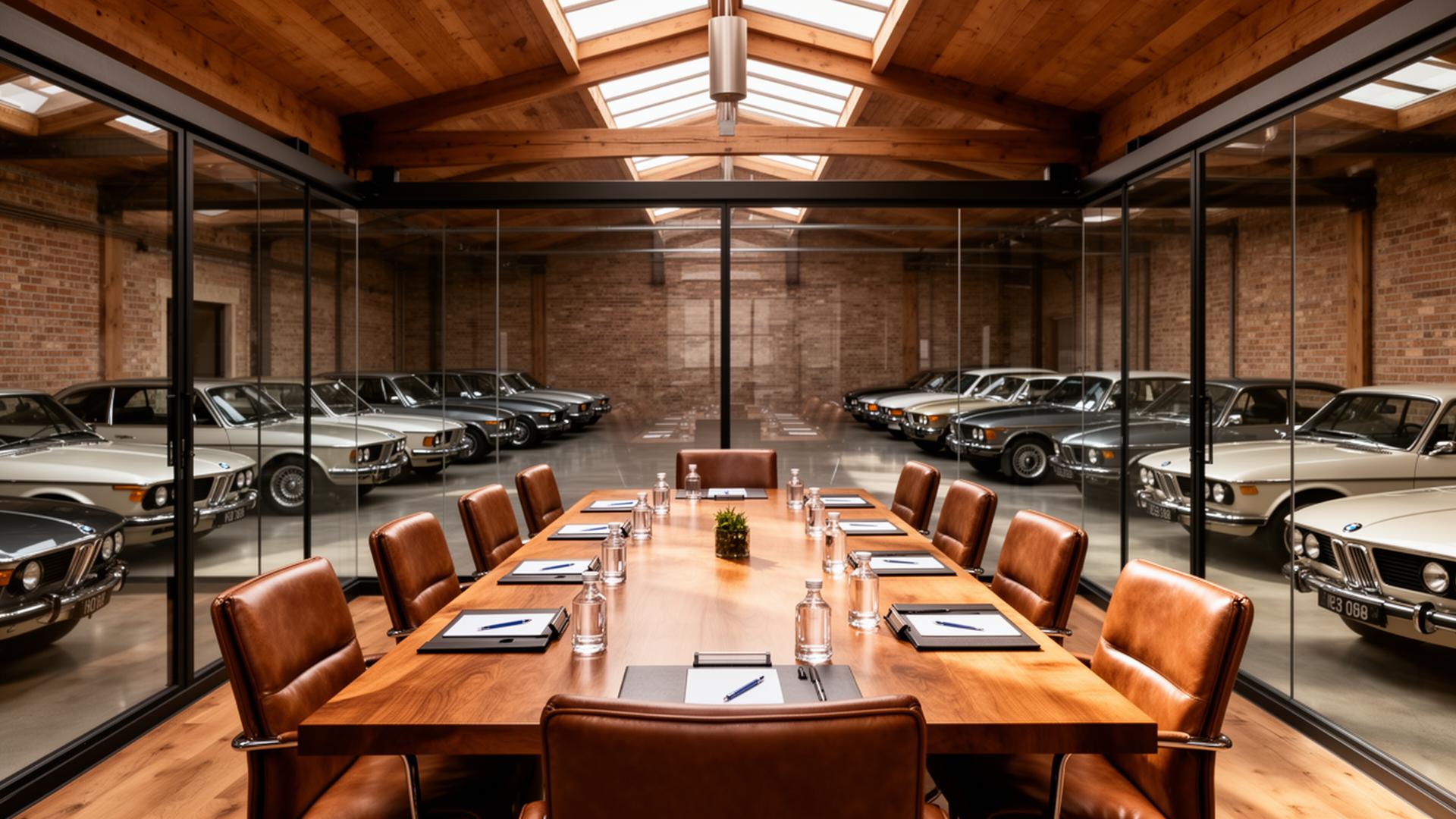 Comité de dirección reunido en un entorno privado entre la colección BMW de Road Legacy en Sant Cugat