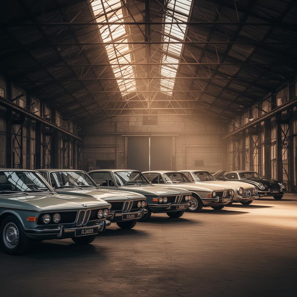 Varios BMW históricos de la colección Road Legacy, cada uno asociado a una lección de liderazgo